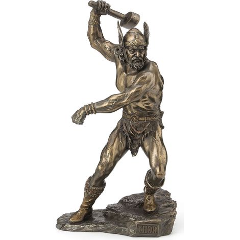 Statuette Mythologie Nordique Thor en résine