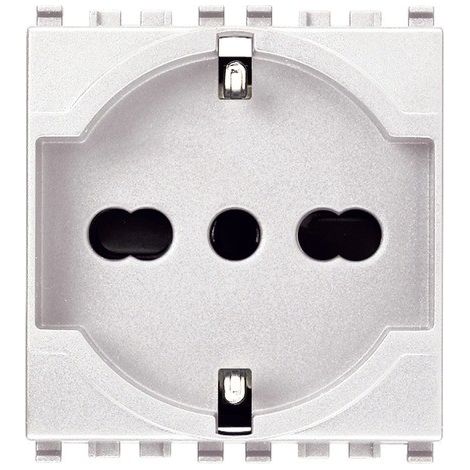 Presa schuko universale Vimar Eikon bianco 2+T 10/16A 20210.B