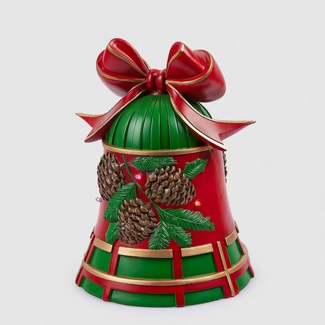 EDG Enzo De Gasperi Weihnachtsdekoration Glocke Mini LED Innen Polyresin Grün Rot H 33 cm D 25 cm (1/2)