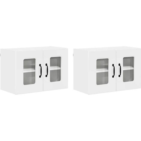 Meuble mural de cuisine,Armoire de cuisine 2 pcs Blanc brillant 60 x 31 x 40 cm CFW15843 (1/5)