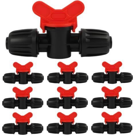 Robinet à Billot 1/2 Pouce - Lot de 10 Vannes pour Irrigation en Tube PE 16 mm (1/5)
