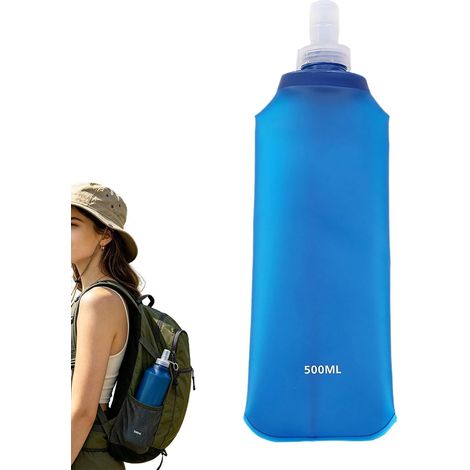 Gourde Sport Gobelet D'Hydratation Réutilisable Anti-Fuite  Sport Bouteille D'Eau Pliable Souple Pour Course À Pied Randonnée Camping Randonnée Sac À Dos École Cyclistes Adolescents (1/5)