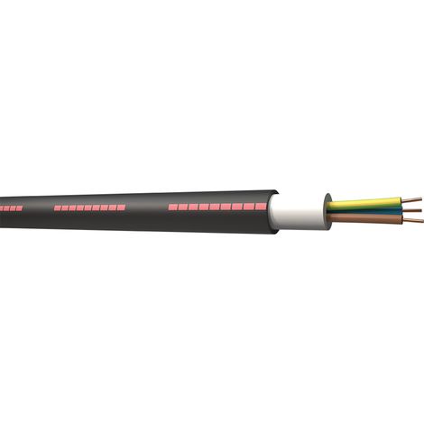 Câble d'alimentation RS PRO 4G2,5 mm², gaine PVC Noir, Retardant à la flamme, 50m ( Prix pour Bobine de 50 Mètres )