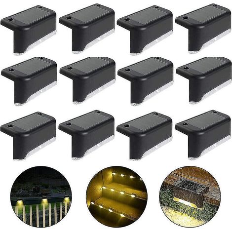 Lampe solaire étanche pour clôture, terrasse, escalier, éclairage solaire LED IP65 pour jardin et patio (1/5)