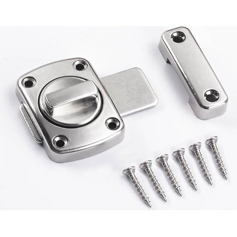 Serrure de porte haut de gamme - Verrou à pêne coulissant - Serrure de porte extérieure - Serrure de porte intérieure - Serrure à double battant pour porte battante - Alliage de zinc