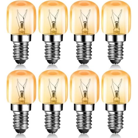 Lampadine a vite E14, 15W, 2700K, 70 lm, attacco pigmeo, per forni, confezione da 8 - AquaForge