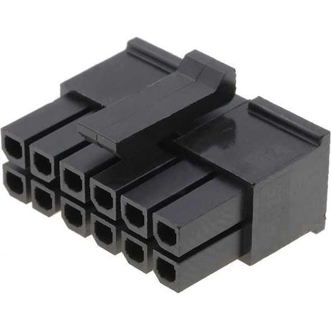 Connettore Micro Fit maschio 6X2 vie