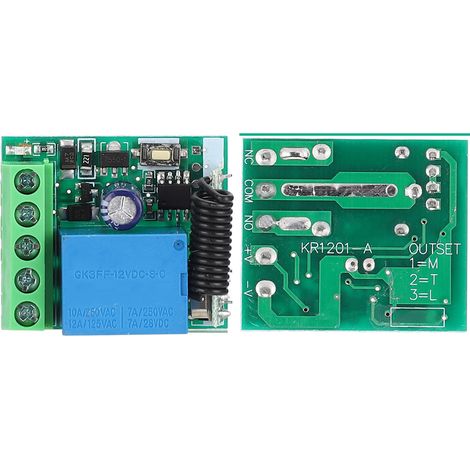Interrupteur sans fil 12V avec relais auto-verrouillant pour applications universelles (1/5)