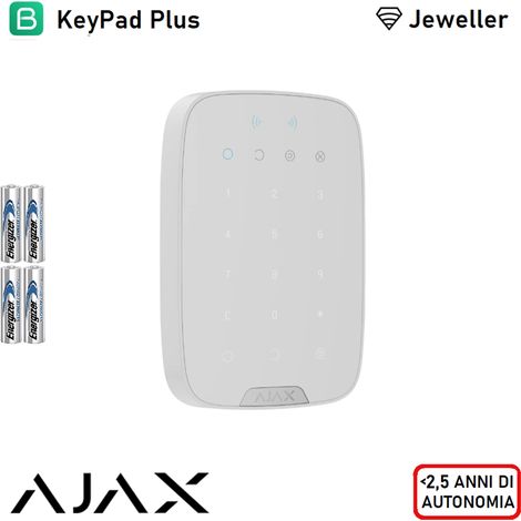 Teclado Táctil Inalámbrico Blanco Ajax Keypad Plus 38253 AJKPP KPP