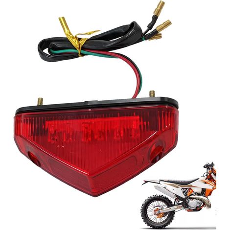 Fanali posteriori e catarifrangenti per moto – Luce freno a LED da 12 V (9 LED) certificata elettronicamente per moto, scooter, moto da cross e ATV – Alta luminosità, lunga durata, facile installazion (1/5)