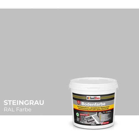 Vernice stradale IsolBau per calcestruzzo, colore grigio pietra, 7 kg. (1/5)