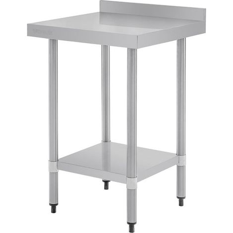Table Inox avec Dosseret - Gamme 600 - Vogue
