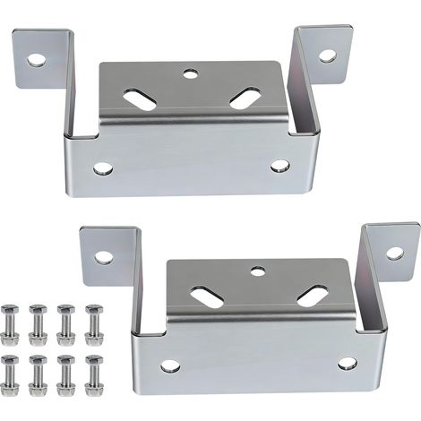 2 PCS Support de Remorque en Acier A3 avec Boulon et Vis, Supports de Béquille pour Remorque, Accessoire Remorque pour Support de Serrage (1/5)