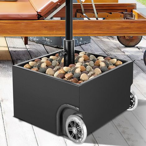 TolleTour Schirmständer mit Rollen für Terrasse & Garten – Rostfrei, stabil und flexibel beweglich