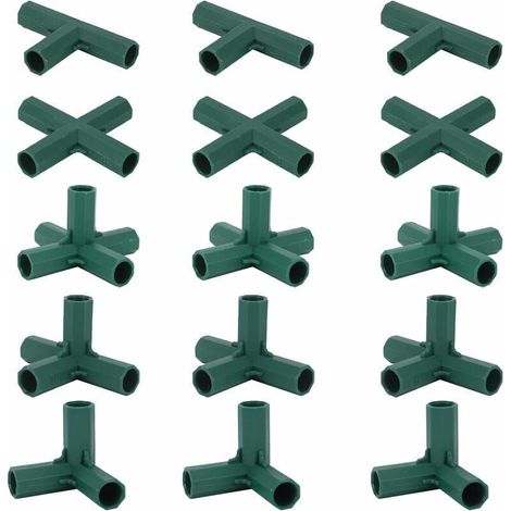 Connecteur De Cadre De Serre - 16 mm - Pour Supports De Fleurs Et Serres - Lot De 15 (1/5)