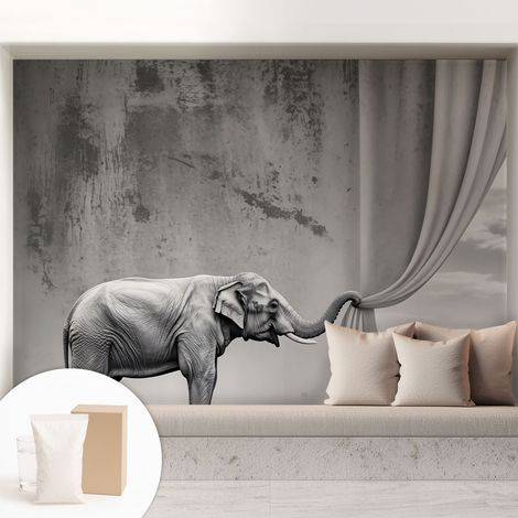 Carta Da Parati Non Tessuto - Di Alta Qualità Per Il Soggiorno La Cucina - Tendenze Moderne - Vlies Ecologico elefante surrealista 208x146 cm (1/5)