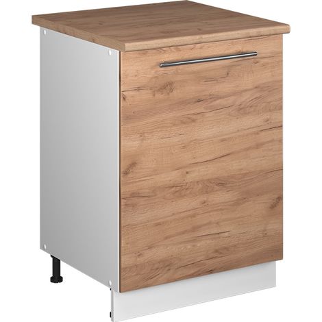 Spülenunterschrank Fame-Line, Goldkraft Eiche/Weiß, 60 cm, Vicco (1/5)
