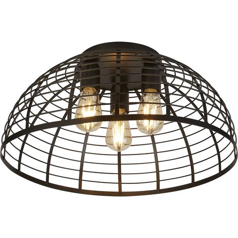 Searchlight Vision Gabbia a 3 luci a filo in metallo nero opaco (1/5)