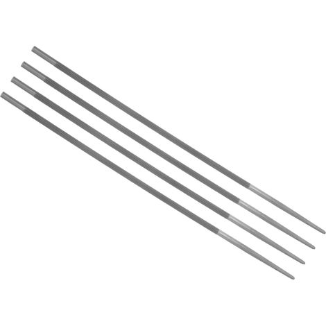 4 Piece Chainsaw File for Repair Objects 3/16" File with 9.65" Total Length, Carbon Steel Double Cut (1/5)