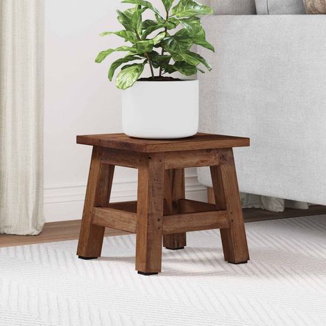 Hocker Natur 26 x 26 x 26 cm Mahagoni Holz