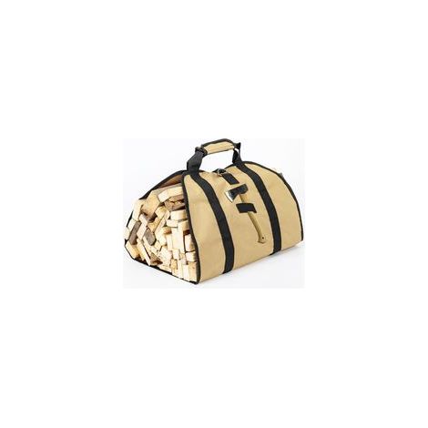 Sac de Transport pour Bois de Chauffage, Sac pour Bois de Cheminée, Toile Sac à Bûche, Sac Transport Résistant à Eau, Accessoires de Cheminée Pliables, Idéal pour Poêles, Camping, Pla (1/5)