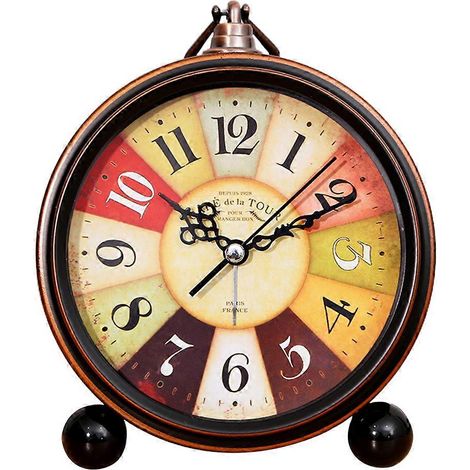 Réveil, horloge à pendule, horloge de maison, 10 cm, ultra-silencieuse, sans tic-tac, horloge cadeau - Style 2 (1/5)