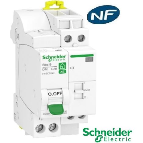 "Combiné Disjoncteur + contacteur CE embrochable XE 1P+N 20A - Schneider R9ECT620 "
