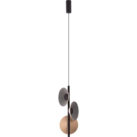 Suspension Maxlight PURO LED 8W 3 feutre crème gris (1/3)