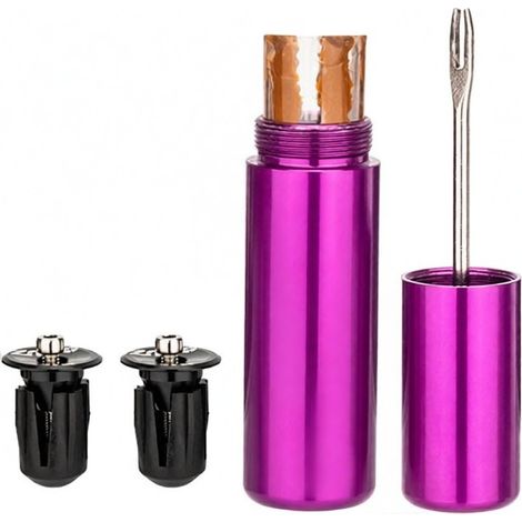 Irovami Kit de réparation de pneus de vélo tubeless avec outil de réparation de crevaison, 5 mèches et 2 mèches de guidon pour VTT et vélo de route. (1/5)