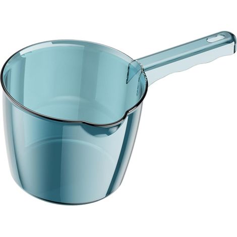 Louche de Bain Transparente - 1 Pièce - Plastique Robuste - Bec Verseur Anti-éclaboussures - Enfants et Cuisine - Manche Long Ergonomique