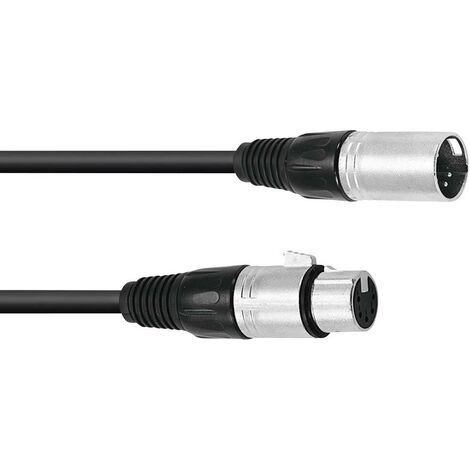 Omnitronic 30220768 XLR Câble de liaison [1x XLR mâle 5 pôles - 1x XLR femelle 5 pôles] 3.00 m noir (1/5)
