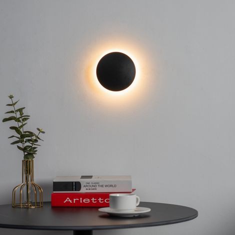 Éclairage mural moderne LED noir IP65 - Lunar