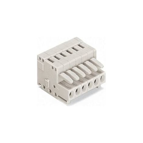 Wago 721-106/037-000 Custodia per contatti femmina - 6 poli - 100% protetto contro il disaccoppiamento - 2,5 mm² - Passo: 5 mm