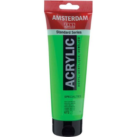 Peinture Acrylique en tube - Vert reflex - 672 - Amsterdam - 250ml (1/2)