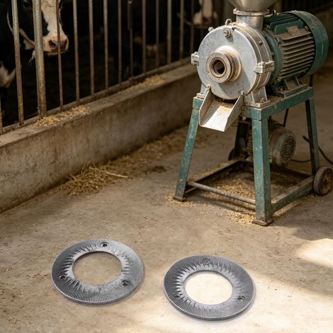 YISSALE -Outillage -Meules de Broyage pour Céréales - Paire de Disques de Meulage à Sec pour Riz, Soja, Blé - Usage Agricole et Domestique (1/5)