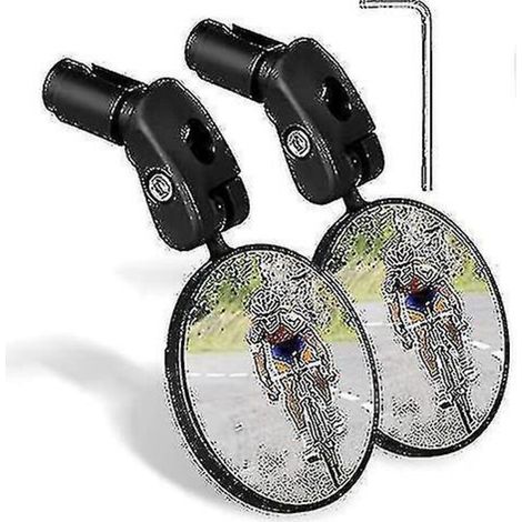 Verstellbare, universelle und um 360° drehbare Fahrradspiegel mit HD-Rückansicht für optimale Sicherheit. (1/5)