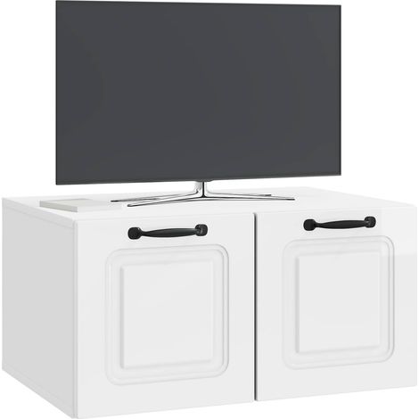 Maison Exclusive - Wandmontierter TV-Schrank Hochglanz Weiß 59,5