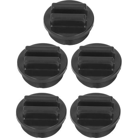 5 pièces bouchon antigel G1-1/2 filetage extérieur pour retour piscine, vidange filtre, raccord piscine avec joint torique noir (1/5)