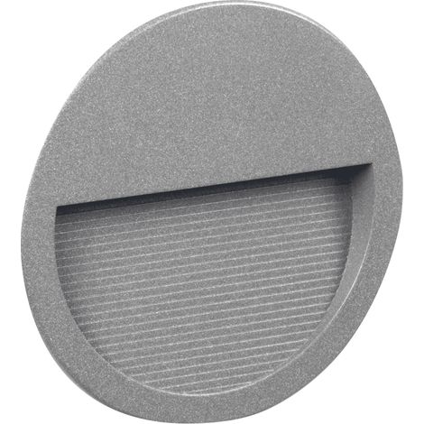 Encastré mural SLIM Round IP65 LED SMD 4W 545lm(128lm) CRI90 3000K 42º/85º Gris (1/3)