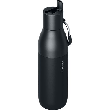 Botella térmica LARQ Flip Top con pajita y boquilla retráctil de 740 ml (negro obsidiana). (1/5)
