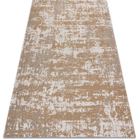 Tappeto CASA ECO SIZAL BOHO vintage 2809 crema / giallo, tappeto in cotone riciclato beige 114x170 cm
