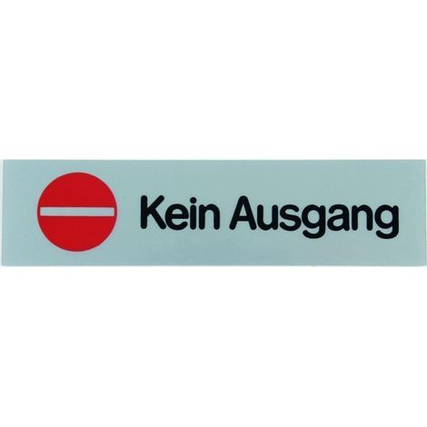 Conacord Klebeschild Kein Ausgang Klebeschild