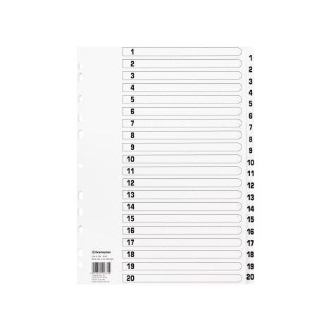 Soennecken Register Mylar 1607 1-20 weiß