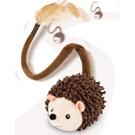 Jouet interactif en Forme de hérisson pour Chat – Roulement à 360° et Rotation avec Queue en Peluche Douce – Détecteur de Mouvement Intelligent – couineur réaliste – Jouet en Peluche (1/5)