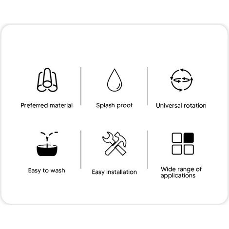 Rallonge de robinet en plastique, aérateur universel rotatif à 360 degrés anti-éclaboussures pour cuisine et salle de bain