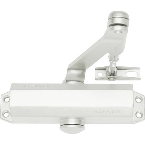 TESA DC110 chiudiporta, EN 3, per porte standard, braccio articolato, Bianco RAL 9016, montaggio superficiale, velocità e colpo finale regolabili (1/2)