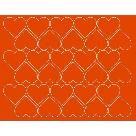 Autocollants en forme de cœur pour la Saint-Valentin, 4 cm, 30 pièces, orange brillant