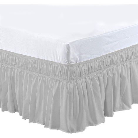 Jupe de lit avec plis élastiques anti-poussière, facile à installer. - Jupe de lit avec plis élastiques anti-poussière, facile à installer. (1/5)