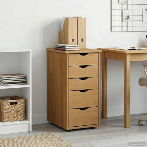 Armoire en Bois Massif de Pin, Couleur Miel, 34 x 39 x 61,5 cm (1/5)