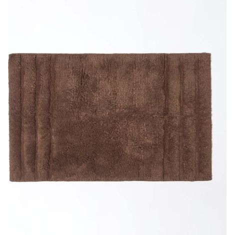 HOMESCAPES Spa Supreme Luxury Brown Bath Mat - Brown - Brown